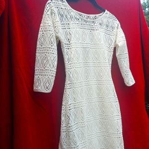 White Lacey Dress with Spaghetti Straps